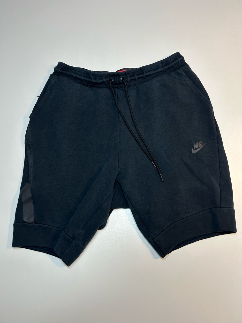 Nike Sportswear Tech Fleece Black Zipper Pocket Athleisure Sweat Shorts